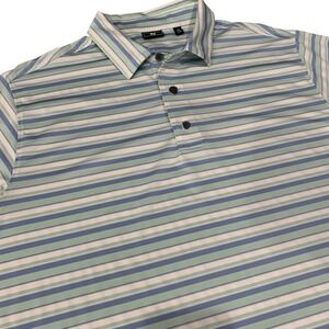 FootJoy FJ Polo Shirt XL Mint‎ Green Blue 4-Way Stretch Golf Performance NWOT